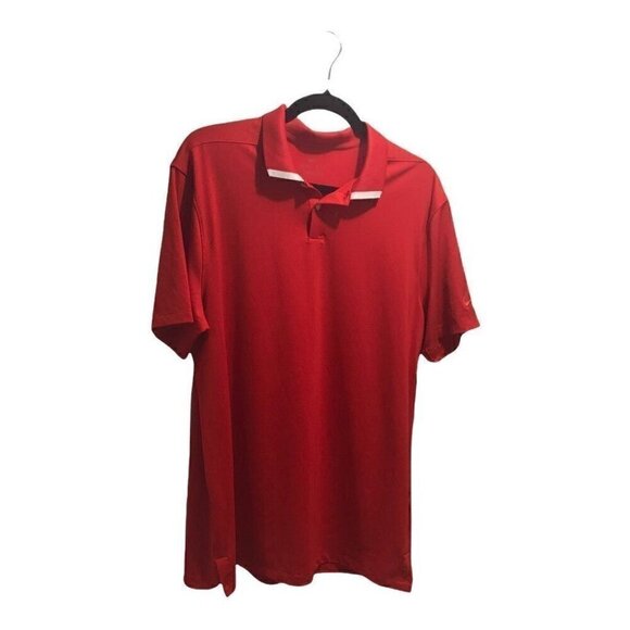 Nike Dri Fit Vapor Solid Golf Polo‎ Red Shirt - Picture 2 of 12